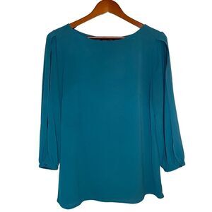 Banana Republic Teal Blouse with open sleeves Size Small